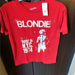 Blonde-Tees Red Graphic Tee